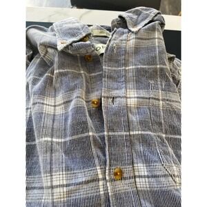 Orvis Men's Plaid Button Down Shirt Long Sleeve Blue White Size L